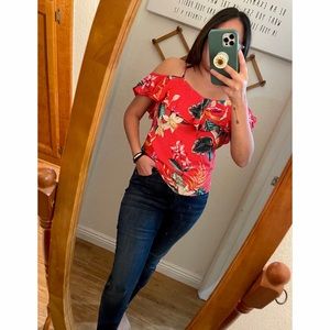 Pink cold shoulder blouse • XS • NWT • old navy